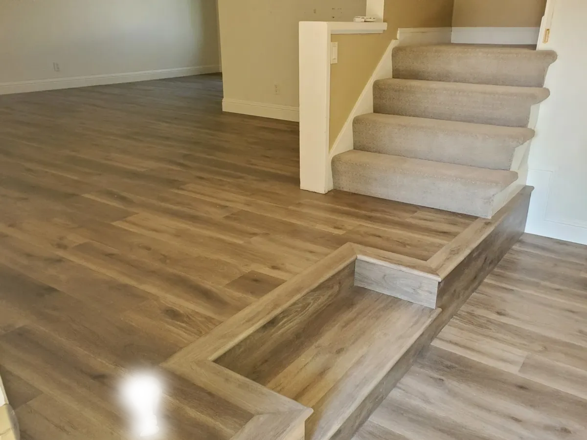 Luxury vinyl plank LVP flooring installation by The Flooring Design Center in Campbell, CA