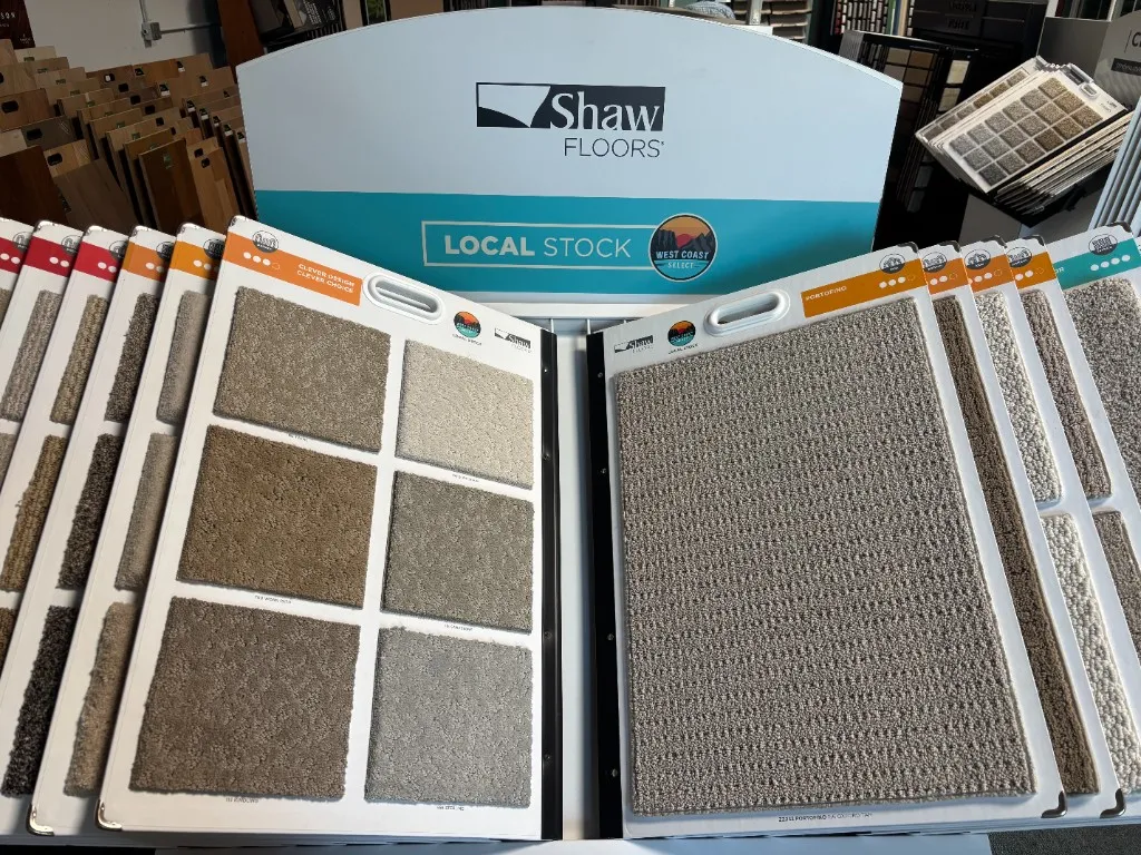 Shaw Floors West Coast Select carpet display at The Flooring Design Center